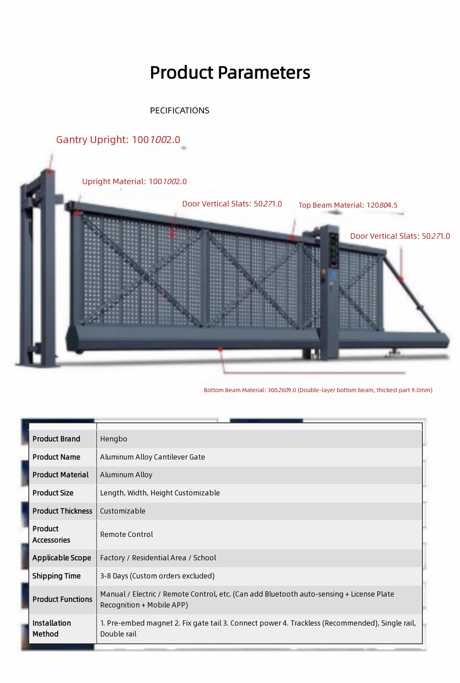 Custom Aluminum Alloy Sectional Sliding Gate, Automatic Electric Segment Slide Driveway Gate For Villa Yard Factory - 图片 3