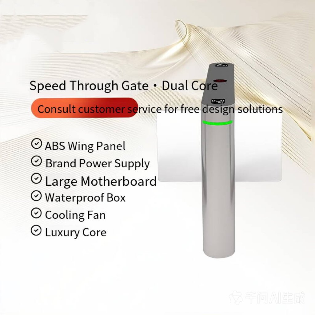 Stainless Steel Pedestrian Access Control Turnstile Gate, RFID Card Face Recognition Security Entrance Turn‑stile - 图片 2