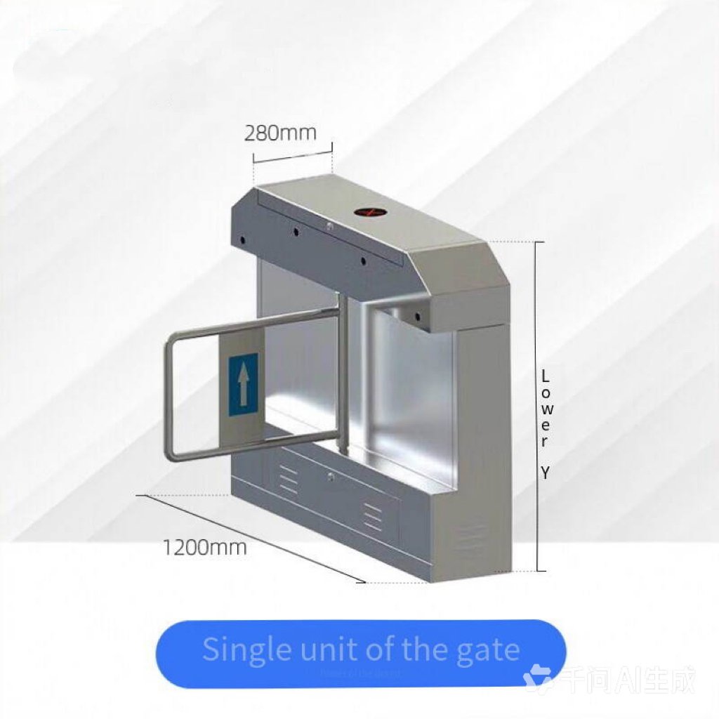 Stainless Steel Pedestrian Access Control Turnstile Gate, RFID Card Face Recognition Security Entrance Turn‑stile