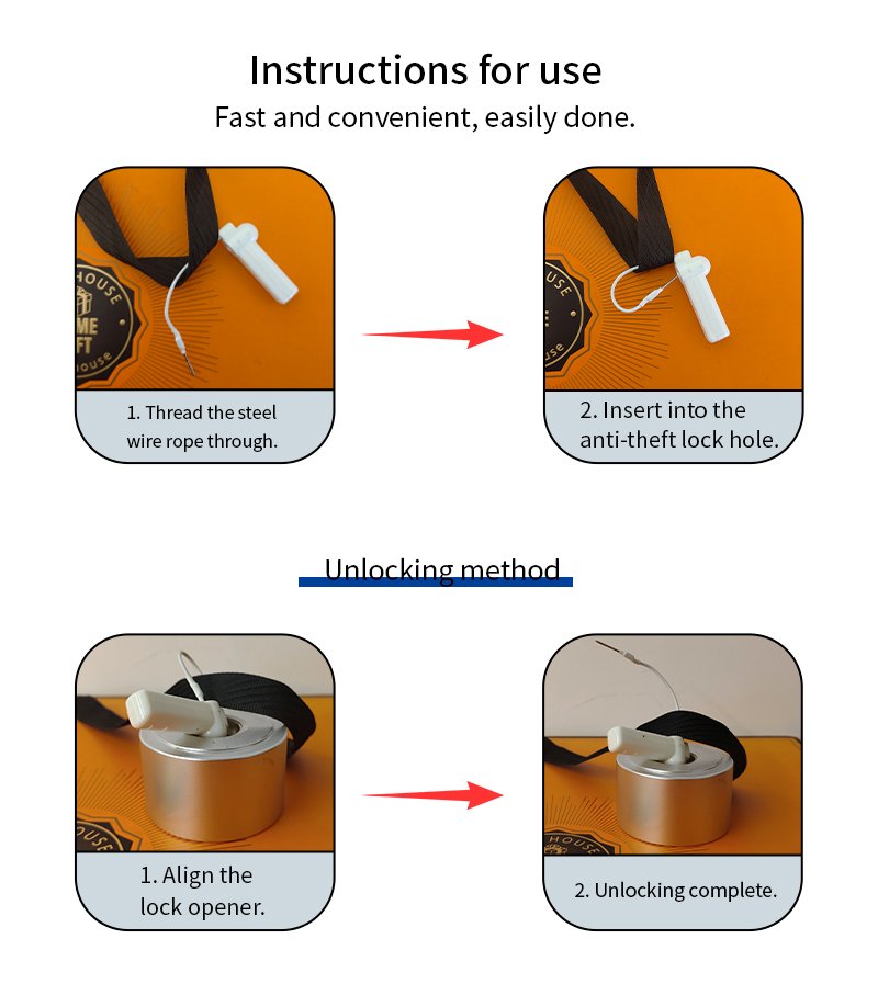 EAS Security Tags with Lanyard | Hammerhead Anti-Theft Tags - 图片 6