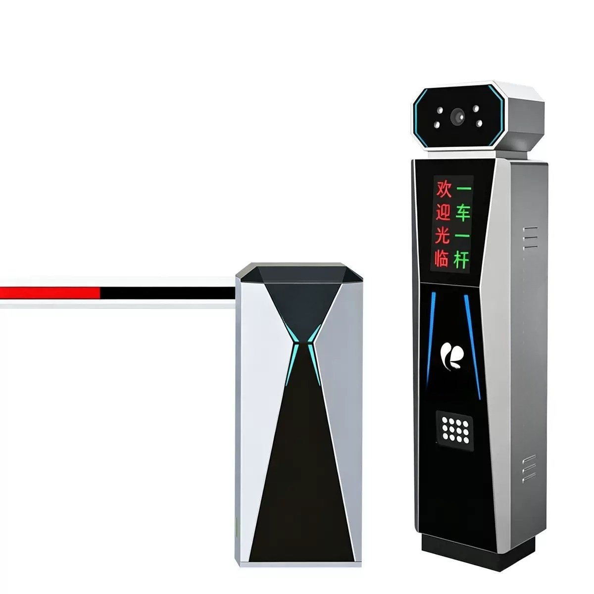 License Plate Recognition All-in-One Barrier Gate, AI Smart Cloud Parking System with 9 Abnormal Plate Recognition Algorithms, Anti-Crush Vehicle Boom Barrier for Parking Lot - 图片 11